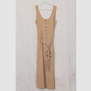 Eloquii super soft camel easy jumpsuit with belt (Size: 18/20)